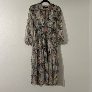 Midi Floral Printed Dress